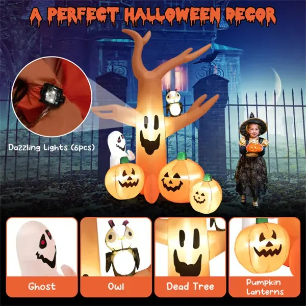 8-foot Halloween Inflatable Pumpkin β photo 8