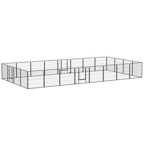 24 Panel Dog Playpen for Small and Medium Dogs with Lockable