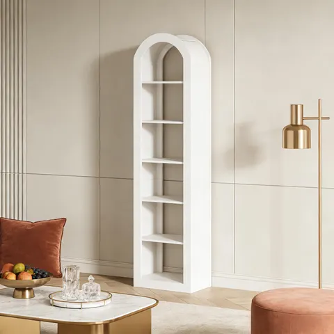 Open Display Shelf β Arched Bookshelf