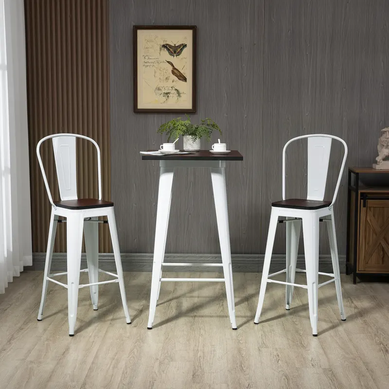 3 Piece Industrial Dining Table Set β photo 4