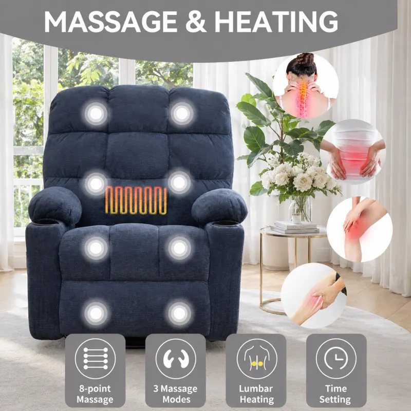 KOUBENHAN Power Lift Recliner Chair with Heat — photo 7