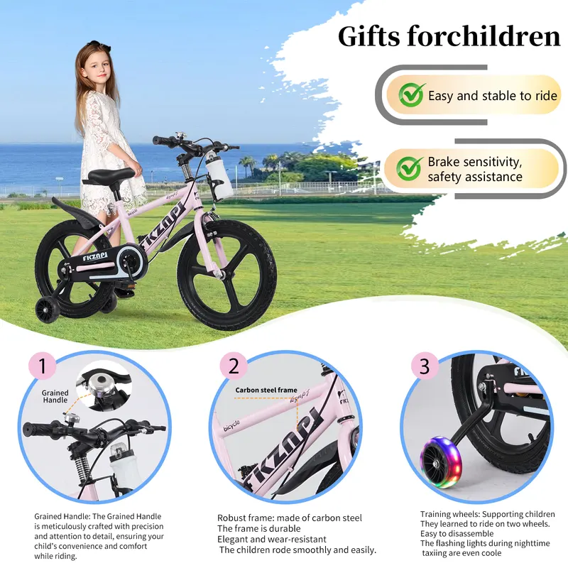 FKZNPJ Kids Bike 16 Inch High Carbon Steel Frame — photo 5
