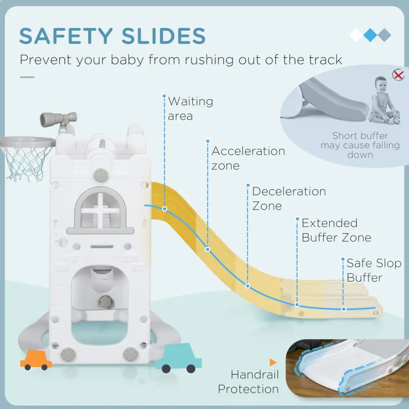 6-in-1 Slide and Swing Set Baby Swing Playset Indoor β photo 3