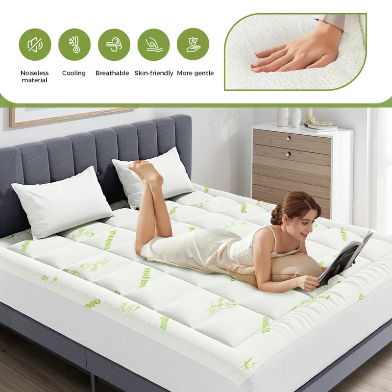 Mattress Protector — Thickened Mattress Pad with Bamboo Fiber — photo 2