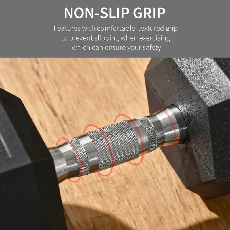 40lbs Rubber Hex Dumbbells Weight Dumbbell Hand Weight Barbell β photo 5