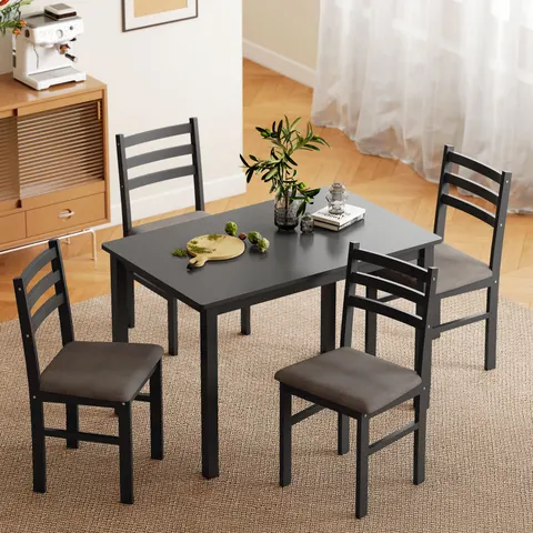5-Piece Small Kitchen Table Set for 4