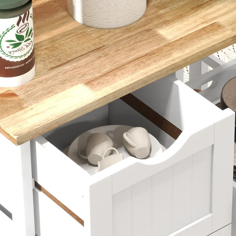 Rolling Kitchen Cart β Kitchen Island with Wood Top β photo 7