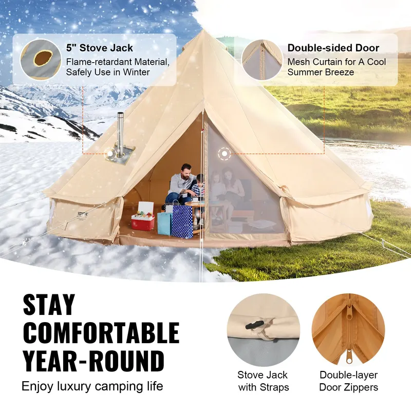 12 Person Canvas Glamping Bell Tent β photo 3