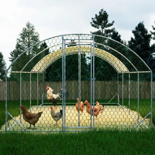 Large Metal Chicken Coop — Walk-in Poultry Cage — photo 7