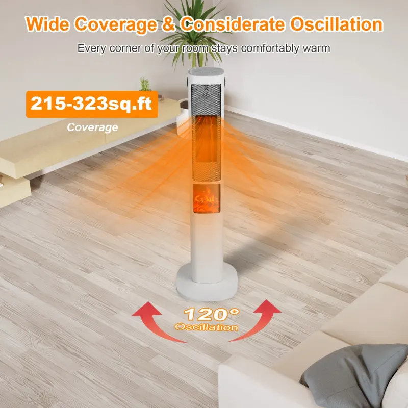 3-in-1 Quiet Space Heater — 120° Wide Coverage — photo 4