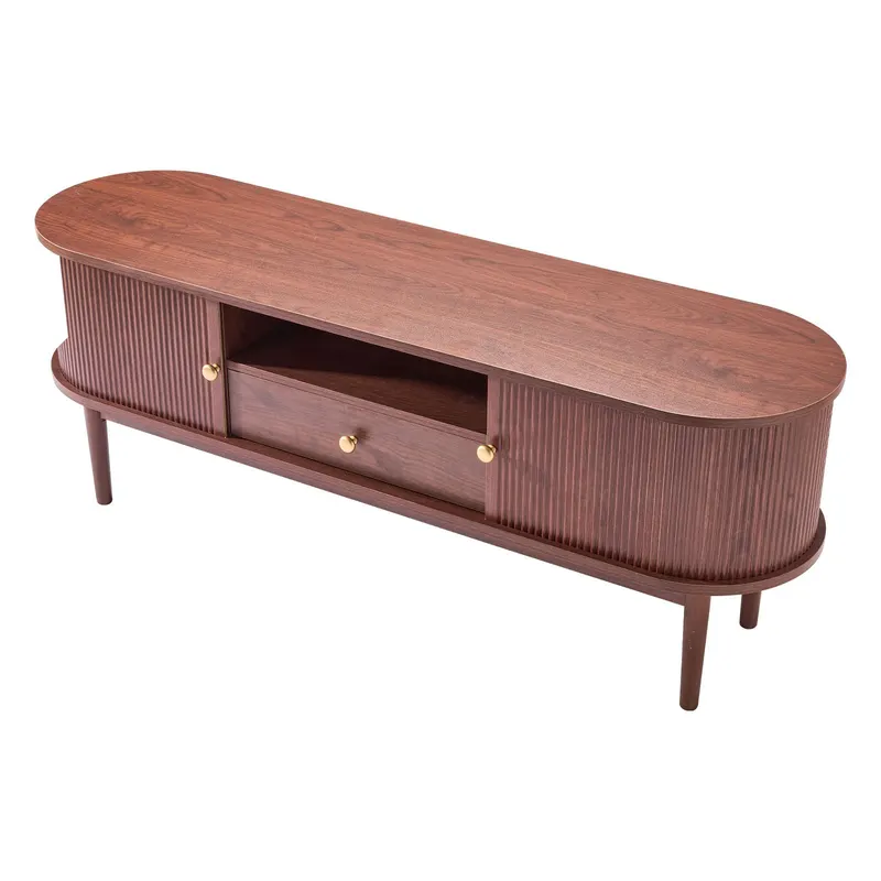 TV Stand — Mid Century Modern Entertainment Center for TVs Up