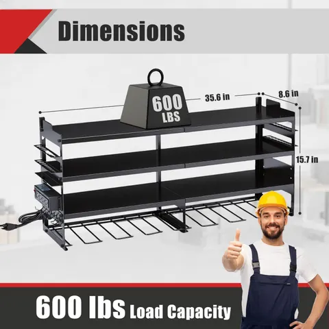 Electric Tool Storage Rack with Charging Station
