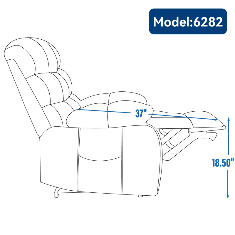 Lift Recliner Chair Heat Massage Dual Motor Infinite Position Up — photo 3