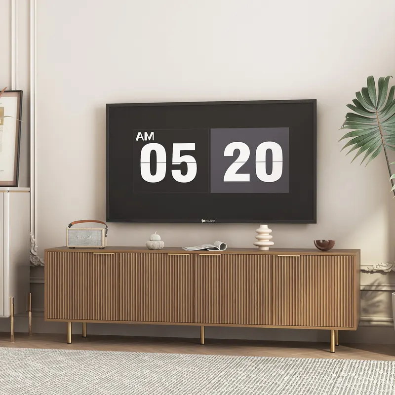 Wood Modern TV Stand Fluted 68 T — photo 2
