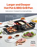 Hot Pot with Grill 2300W 2-in-1 Electric Smokeless BBQ Pan — photo 4