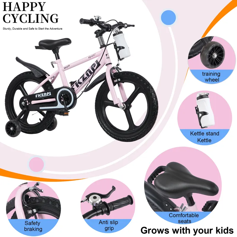 FKZNPJ Kids Bike 16 Inch High Carbon Steel Frame — photo 2