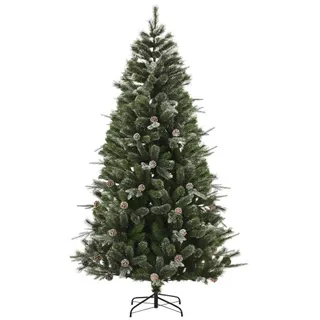 HOMCM 7FT Artificial Christmas Snow Pine Tree Holiday Home Xmas