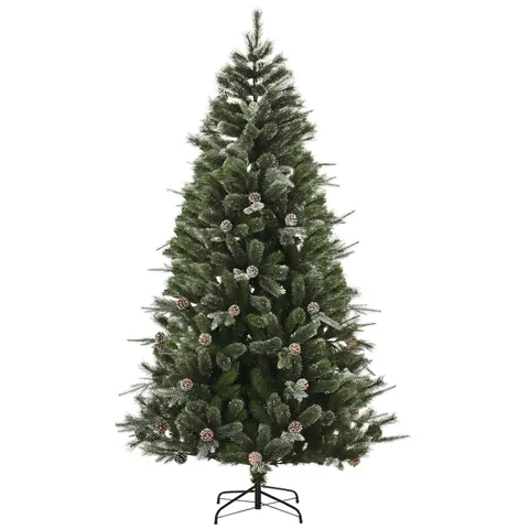 HOMCM 7FT Artificial Christmas Snow Pine Tree Holiday Home Xmas