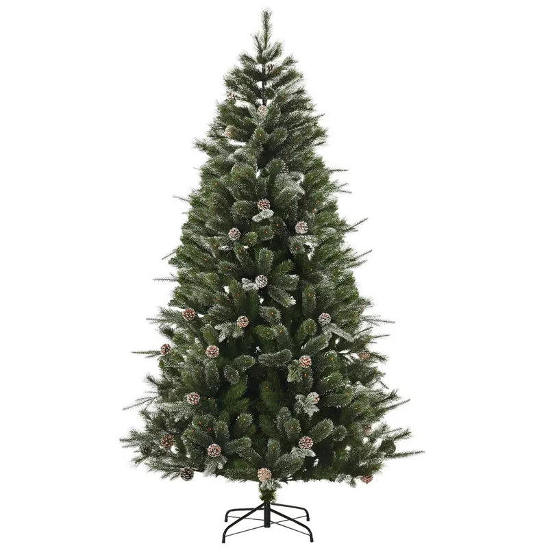 HOMCM 7FT Artificial Christmas Snow Pine Tree Holiday Home Xmas