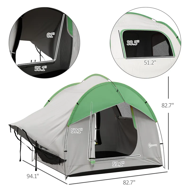 2000mm Waterproof SUV Tent — Car Tent with 3 Doors and Mesh — photo 4