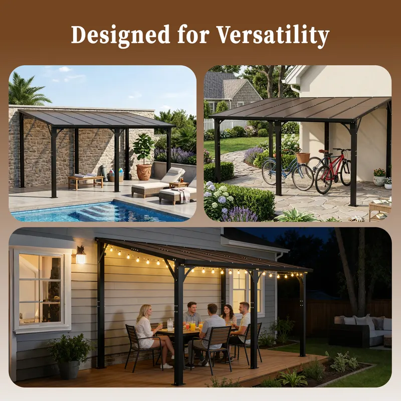 Hardtop Gazebo β Heavy Duty Outdoor Pergola with Tinted β photo 4