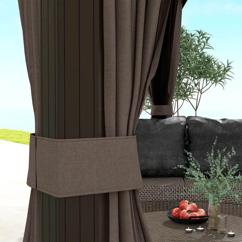 Hardtop Gazebo with Curtains and Netting β photo 8