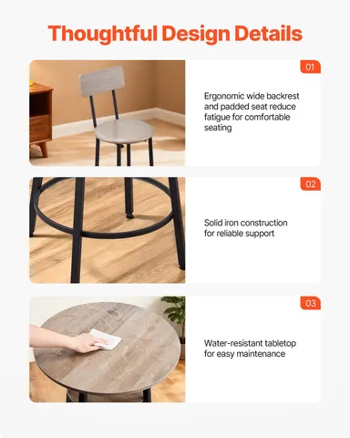 Bar Table — 3PCS 23.5″ Bars Tables Set