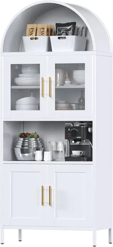 73 in Tall Metal Arched Cabinet
