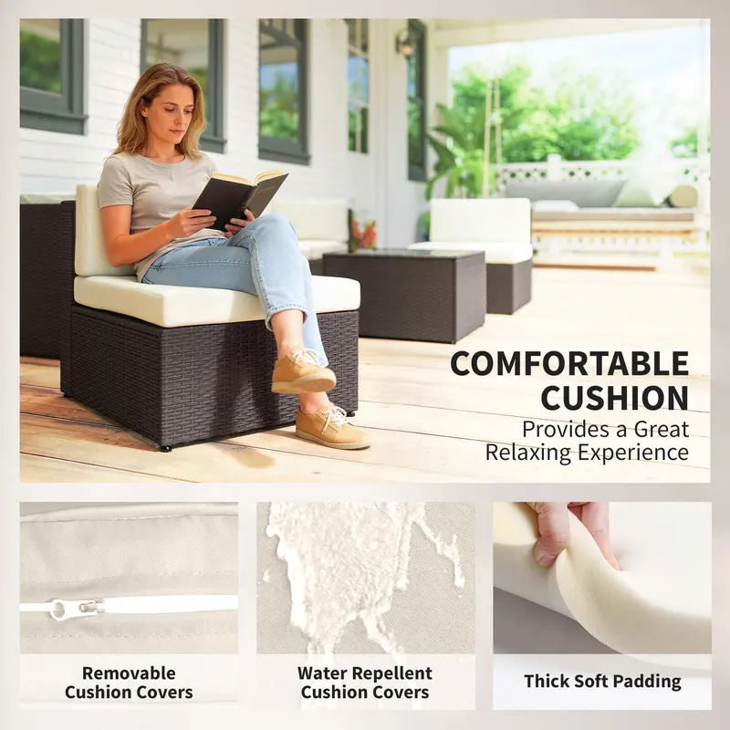7 Piece Patio Furniture Set β All Weather PE Rattan Outdoor β photo 6