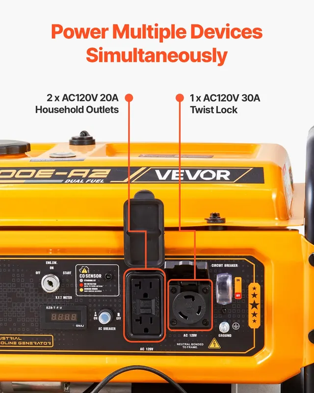 Portable Generator — Gasoline 4650W Peak Watt & LPG 4130W Peak — photo 5