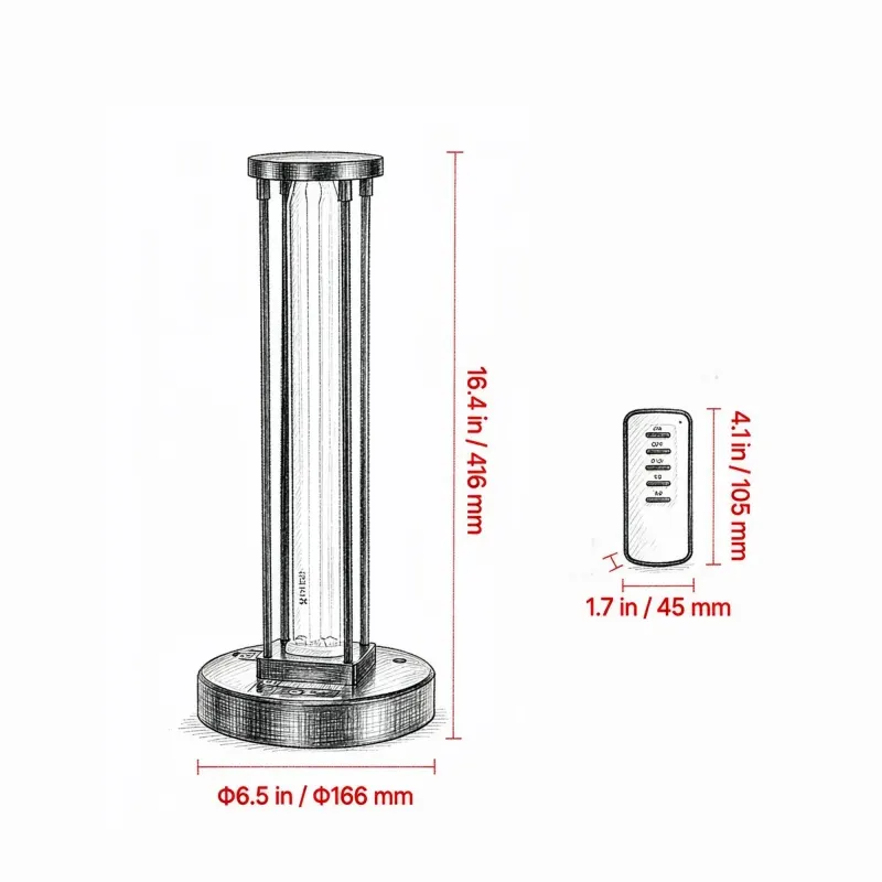 36W UVC Ultraviolet Lamp with Ozone Purifier & Remote — photo 6