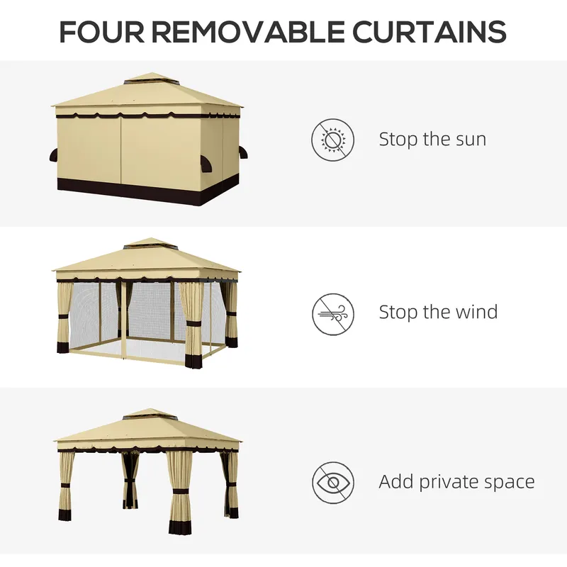Double Roof Patio Gazebo Canopy β photo 5