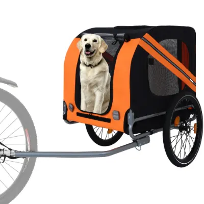 Large Folding Bike Trailer for Dogs 120LB Capacity All-terrain β photo 5