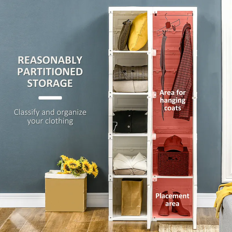 Portable Wardrobe Closet — Folding Bedroom Armoire — photo 4