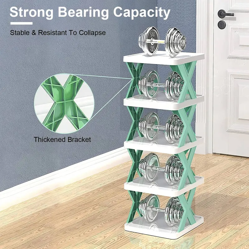 9Tier Narrow Entryway Shoe Rack for Entrydoor Plastic Vertical — photo 3