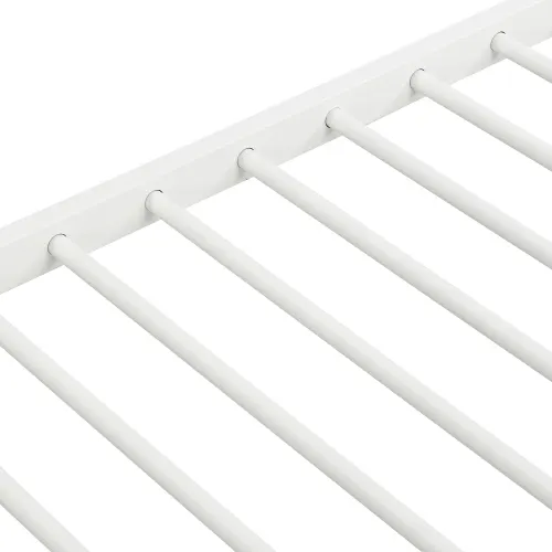 METAL Bunk Bed with Trundle WHITE β photo 2