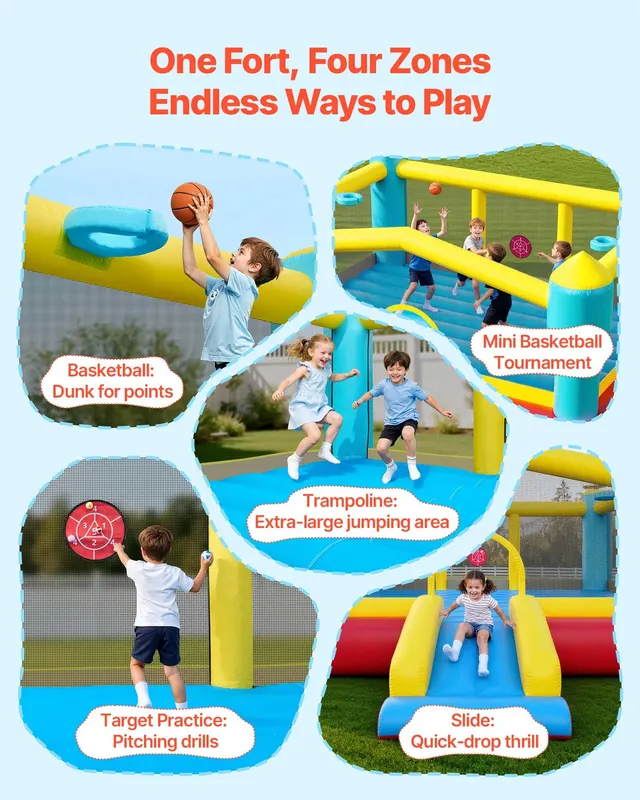 Inflatable Bounce House — 14.7 X 13.8 X 6.8 Ft Jumping Bouncy — photo 2