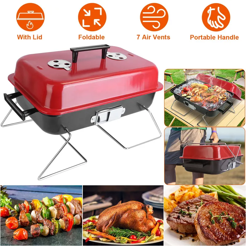 Portable Charcoal Grill Outdoor Tabletop Grill Small Barbecue β photo 2