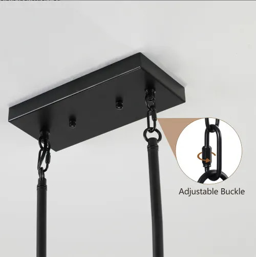 32 Inch Walnut Industrial Farmhouse Rectangle Pendant Light β photo 8
