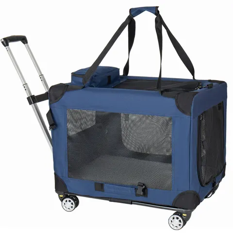 2 in 1 — 28 Collapsible Travel Dog Crate for Medium Large Dogs