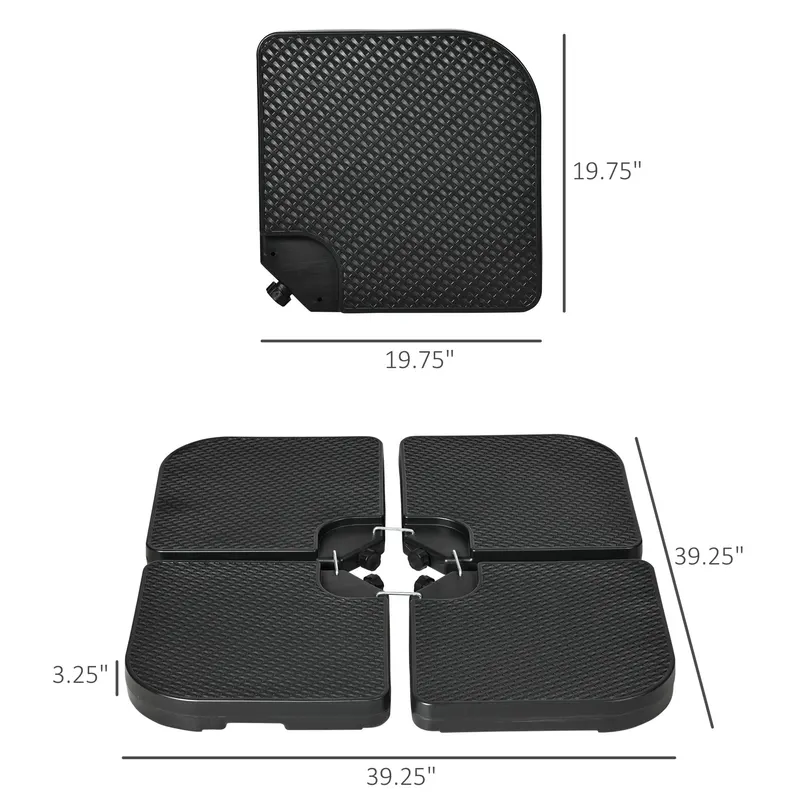 4PCs 175lb Cantilever Patio Umbrella Base Weights — photo 4