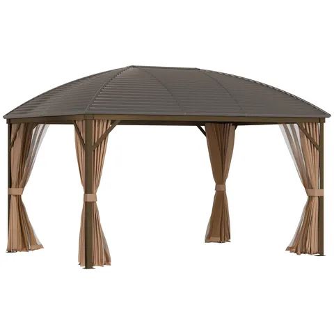 Hardtop Gazebo with Curtains β Netting