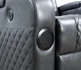 Alair Dark Gray Leather Aire Power Motion Recliner W Bluetooth — photo 4