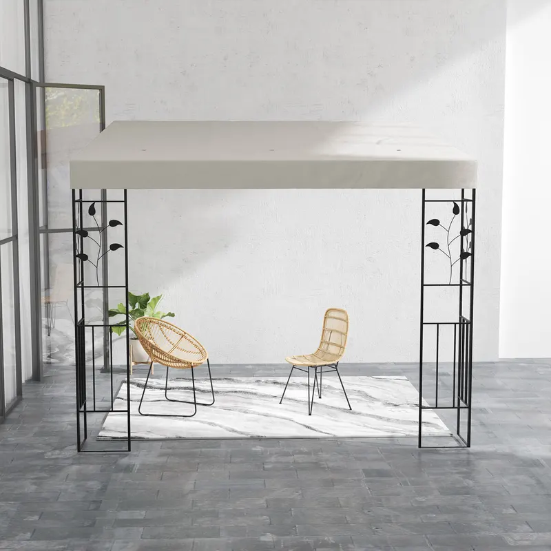Outdoor Pergola Canopy — Metal Patio Canopy with Drainage Holes — photo 7