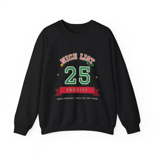 Nice List Varsity Crewneck Sweatshirt
