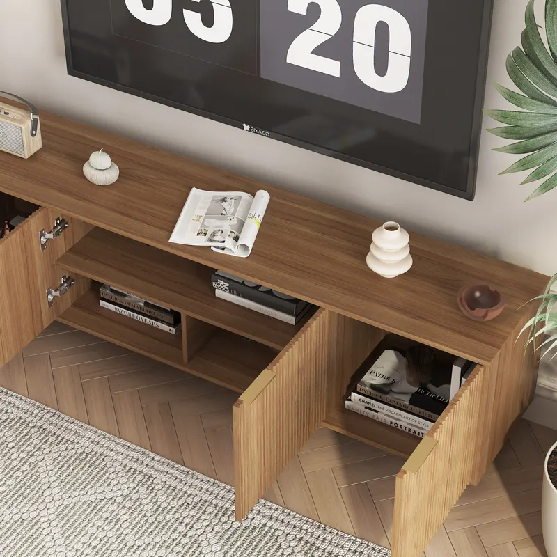 Wood Modern TV Stand Fluted 68 T — photo 5