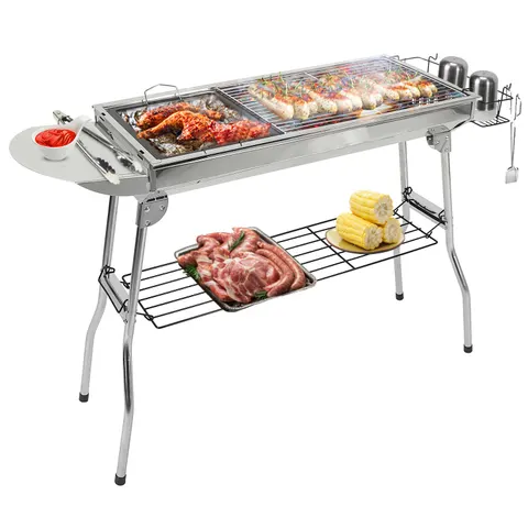 Foldable BBQ Grill for Outdoor Picnic Portable Charcoal Barbeque