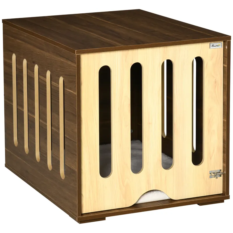 Furniture Style Dog Crate End Table with Removable Door Panel