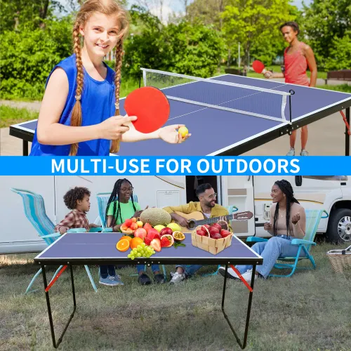 4.5ft Table Tennis Table Foldable & Portable Ping Pong Table Set — photo 3