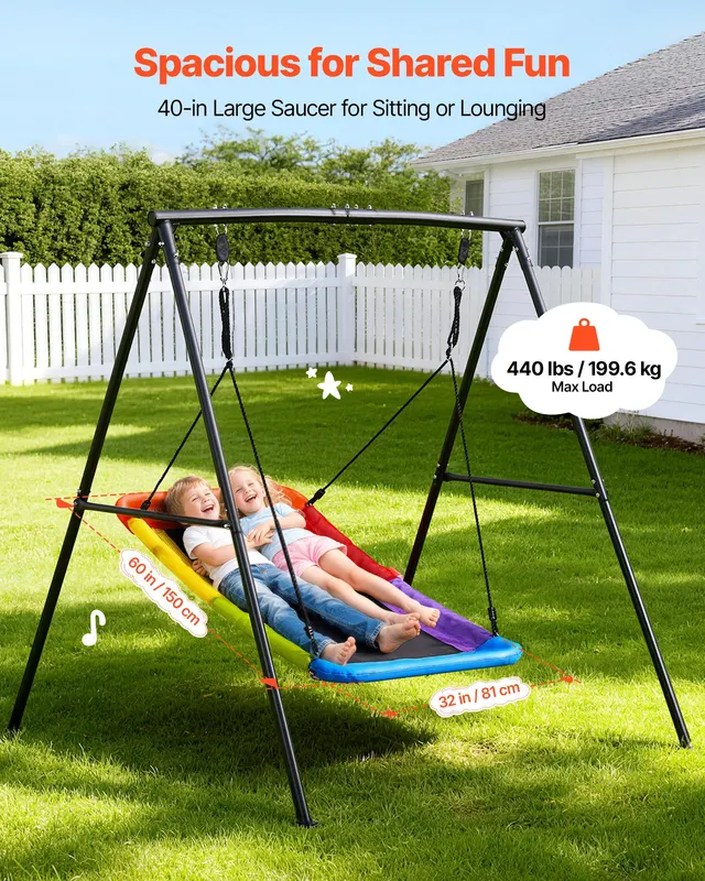 Swing Set for Backyard — 60 X 32 in Swing Seat with Heavy Duty — photo 3